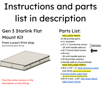 LPS Starlink Gen 3 Heavy Duty Flat Mount Kit for RV's and Campers